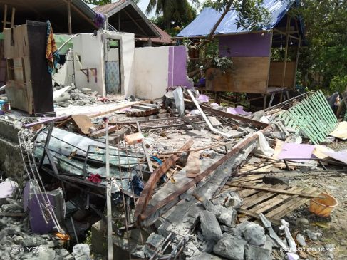 Salah satu titik hancur di Desa Mekkatta, Kecamatan Malunda (Foto: Wahyudi)