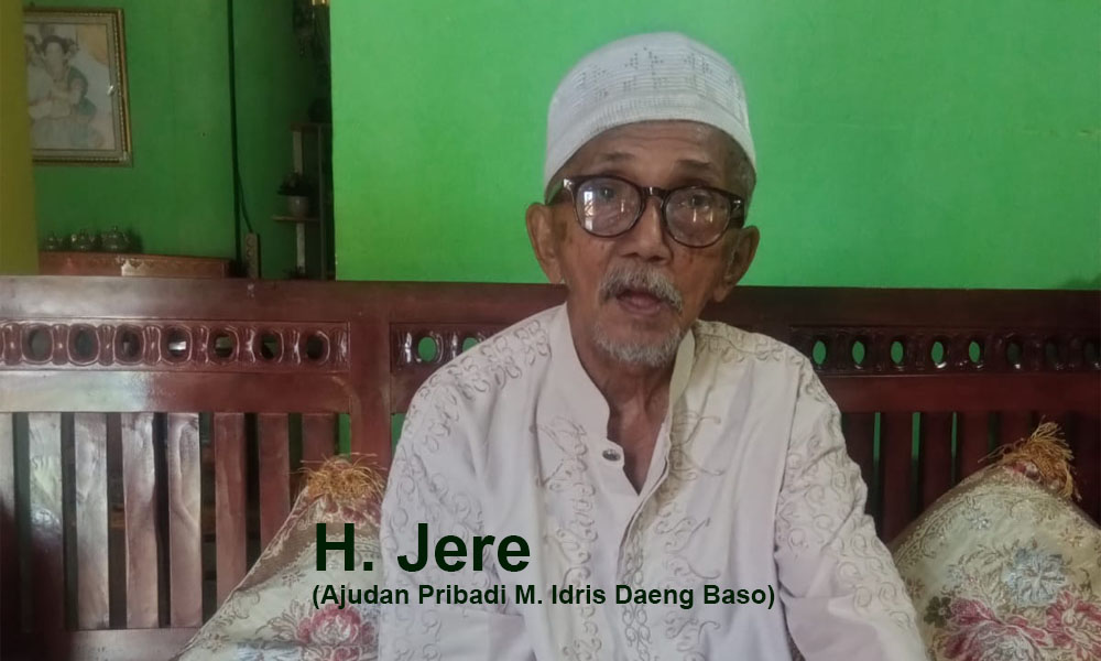 H. Jere (Ajudan Pribadi M. Idris Daeng Baso) saat diwawancarai oleh penulis