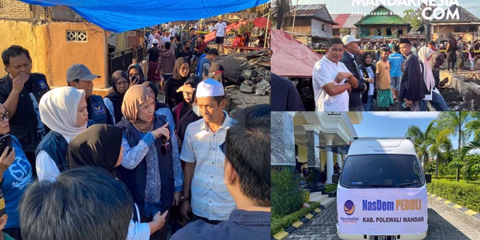 Hati Saya Hancur, Ratih Megasari Singkarru Temui dan Bantu Korban Kebakaran Galung Tulu Foto: Media Center DPD NasDem Polewali Mandar