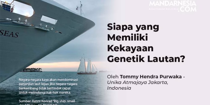 Negara-negara kaya akan mendominasi perjanjian laut lepas jika negara-negara berkembang tidak bertindak cepat untuk melindungi hak-hak mereka. Sumber: Kenni Konrad “Big ship, small ship” Flickr – CC BY-NC 2.0