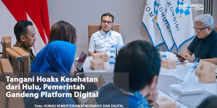 Wamenkomdigi Nezar Patria menerima audiensi Risk Communication and Community Engagement dan Kemenkes di Kantor Kementerian Komdigi, Jakarta Pusat, Rabu (22/04/2026). Foto: Ahmad Tri Hawaari/Komdigi