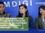Menkomdigi Meutya Hafid menyampaikan keterangan kepada awak media dalam Konferensi Pers di Kantor Kementerian Komdigi, Jakarta Pusat, Rabu (22/04/2026). Foto: Pey HS/Komdigi